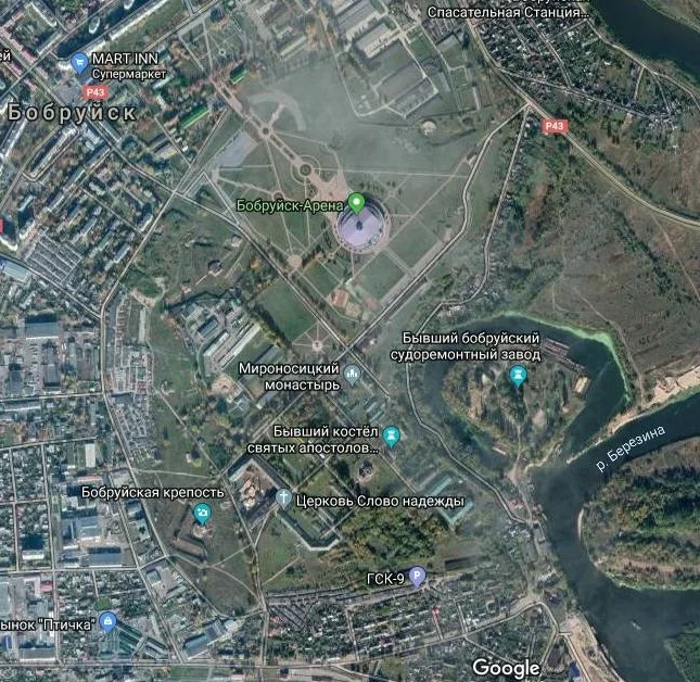 Бобруйская крепость. Карта Бобруйской крепости. Фото. 