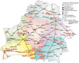 Карта полезных ископаемых Беларуси