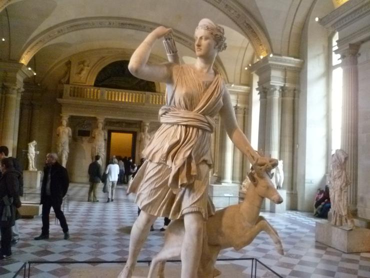 Коллекция античной скульптуры: Ника Самофракийская, Венера Милосская, Диана Охотница, Афина Паллада