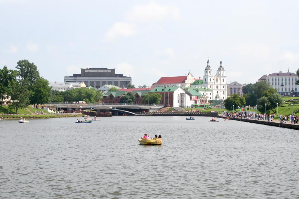 Река Свислочь. Панорама Минска 