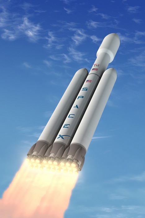 Ракетоноситель Falcon 9-Heavy. Ракета Фалкон.   фото. 