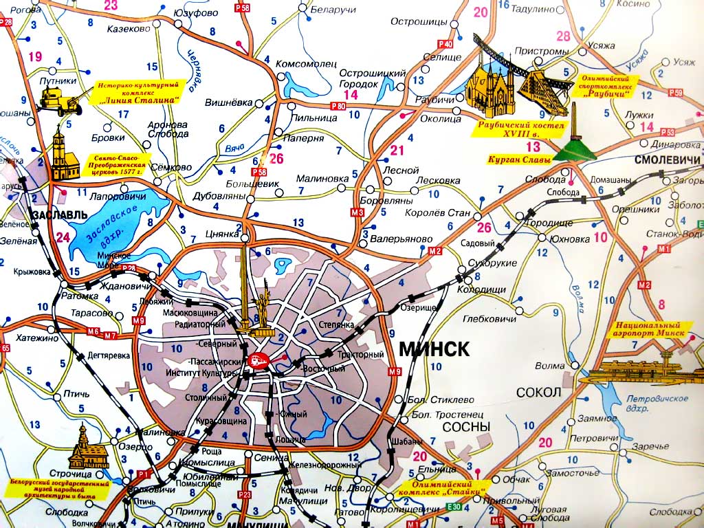 Как добраться в Аэропорт Минск-2. Аэропорт на карте Минска.   Фото. Картинка