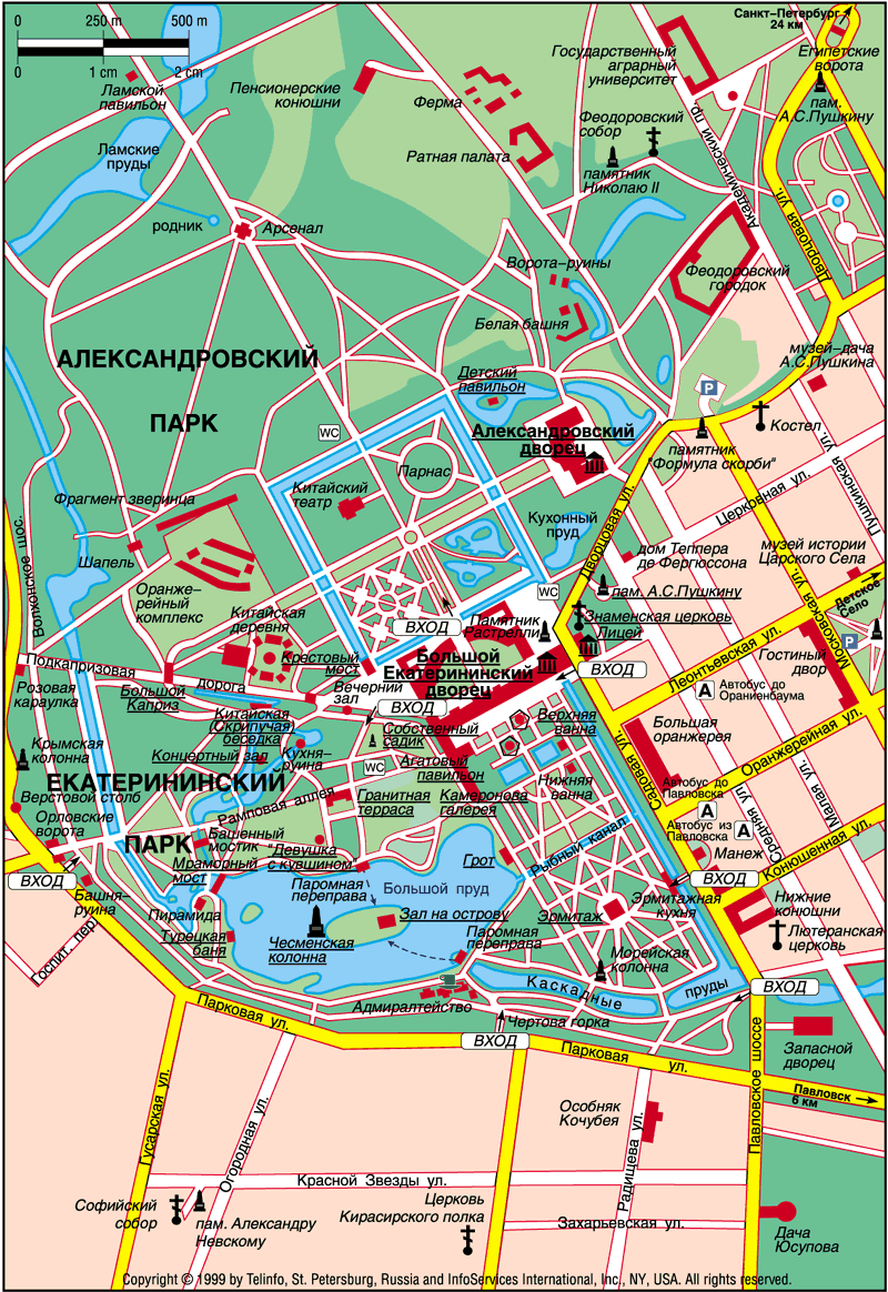 Карта Царского села