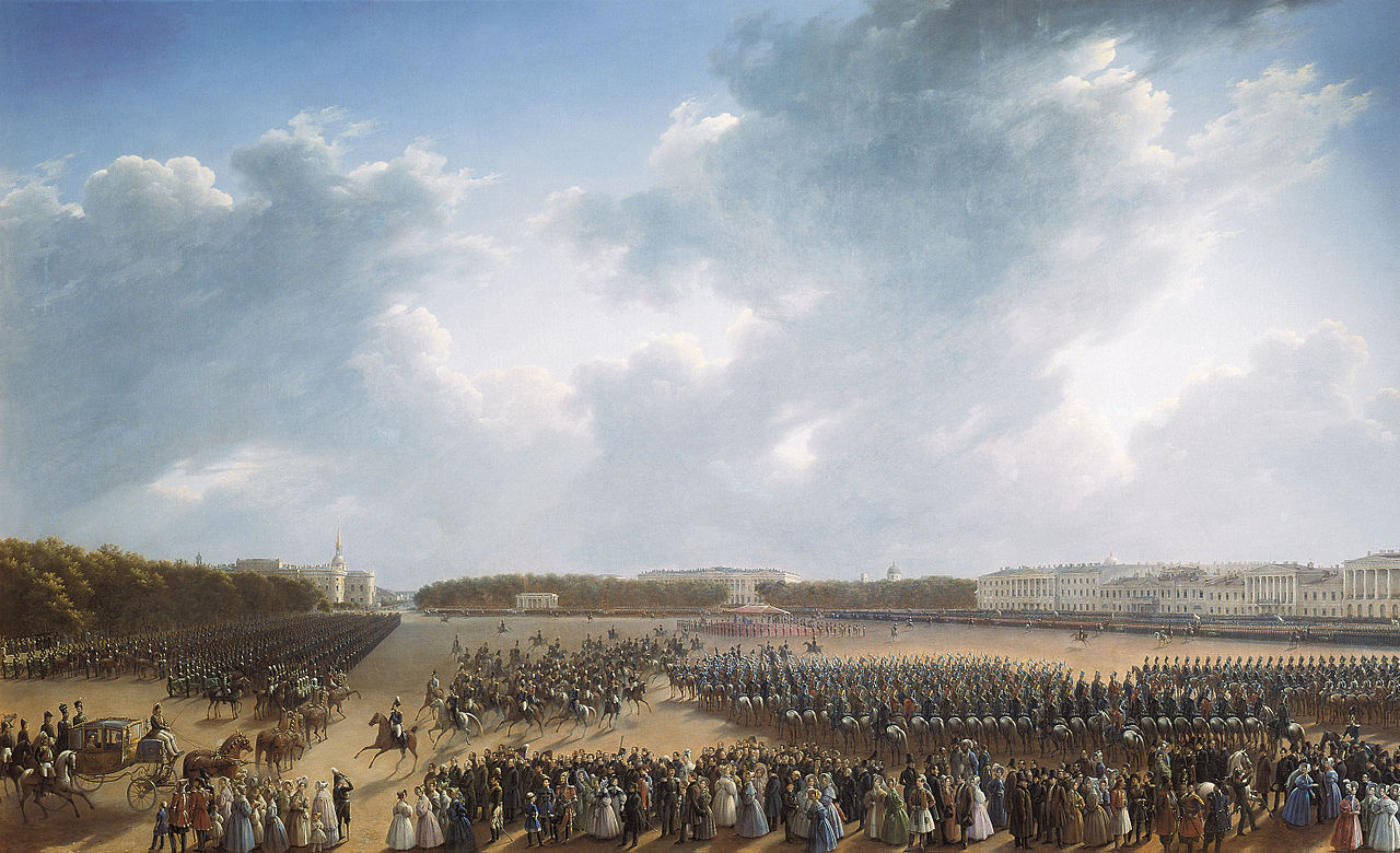 Парад на Царицыном лугу 6 октября 1831 года. Фото. Картинка