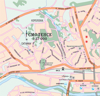 Туристическая карта Смоленска