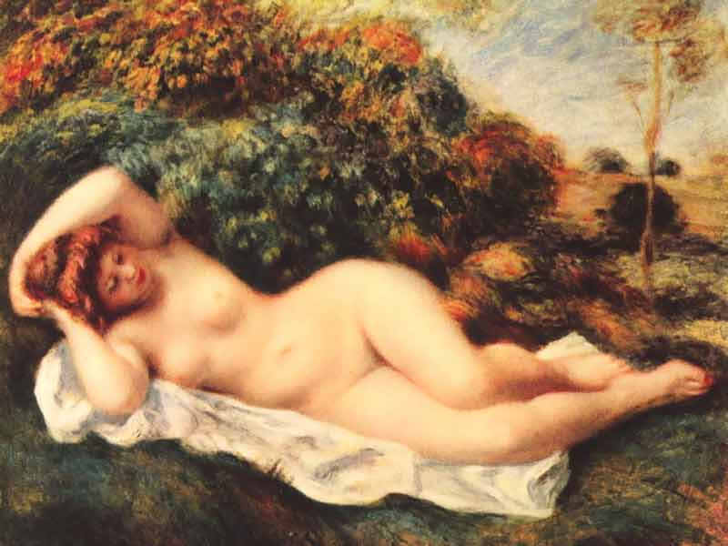 Renoir - Sleeping Bather. «Спящая купальщица (Булочница)» Автор Ренуар Пьер-Огюст . Фото