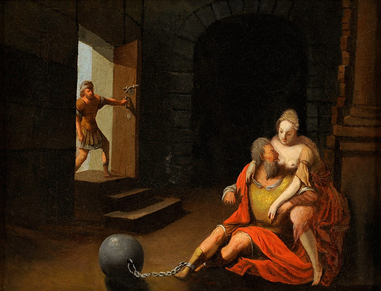 Неизвестный художник. Римское милосердие. 17 век  Фотографии. Картинка