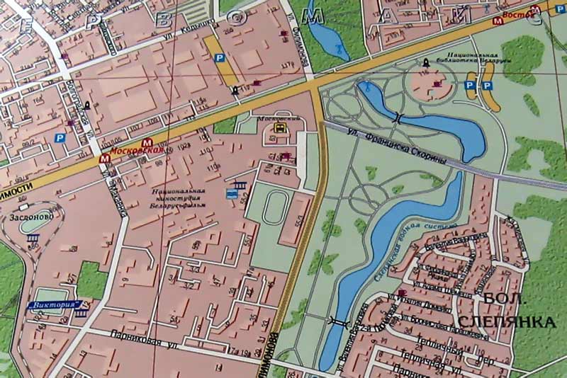 Автовокзал Московский на карте Минска
