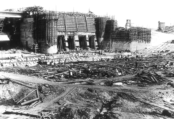 Карта схема канала Москва-Волга. 1940 г.