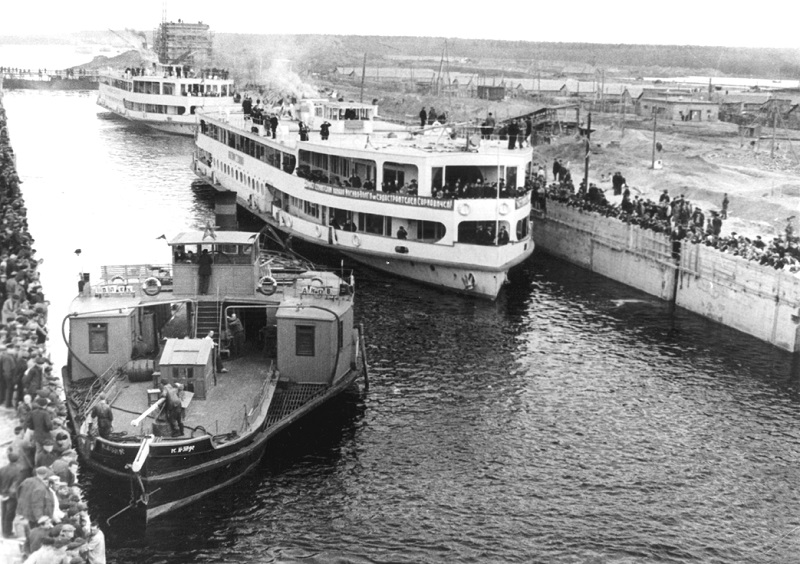 Карта схема канала Москва-Волга. 1940 г.