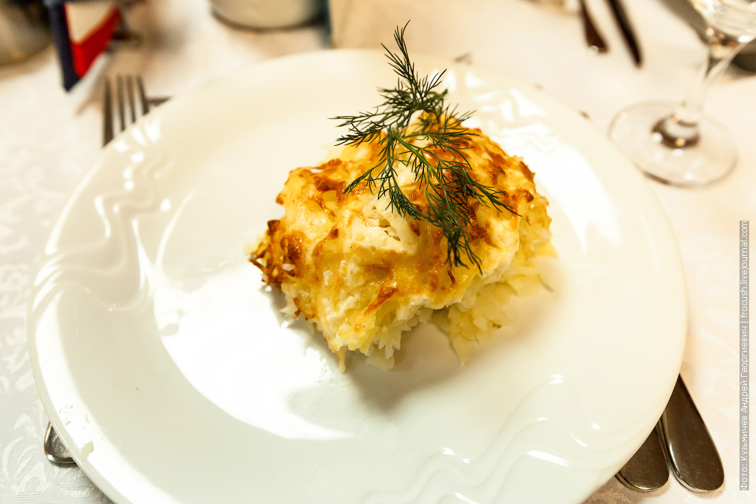 Филе минтая в картофельной шубке на теплоходе Н.А.Некрасов