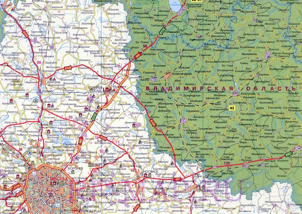 Карта Московской области (часть 2)  фото