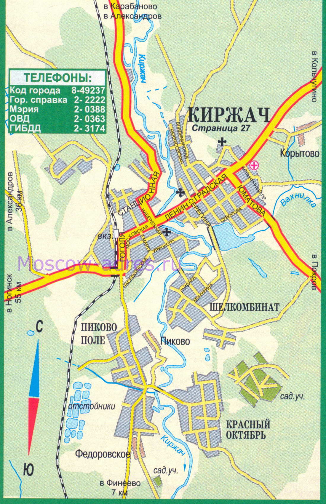 Карта Киржача