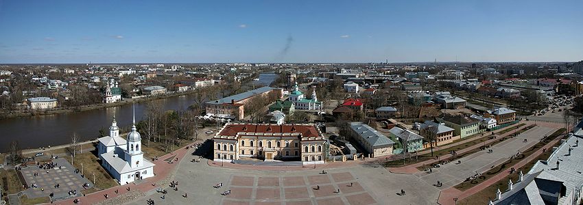 Вид на Вологду с колокольни. Фотография Вологды