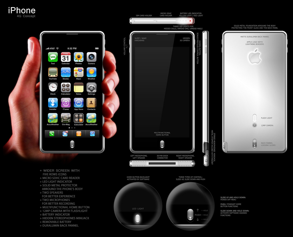 Смартфон iPhone 4. Смартфон iPhone 4 корпорации Apple Фото. Картинка. Фотография