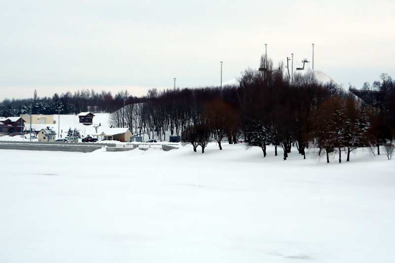 Панорама горнолыжного центра Курасовщины. Горнолыжный центры Беларуси.  Фотографии. Фото