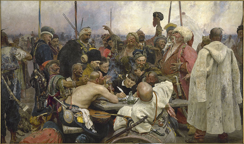 Илья Репин, «Запорожцы пишут письмо турецкому султану». 